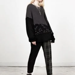 WEI1 Abstract Longline Jumper Clothing