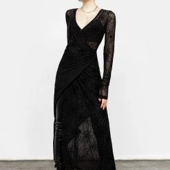 MET1 VENOM MESH WRAP DRESS Women