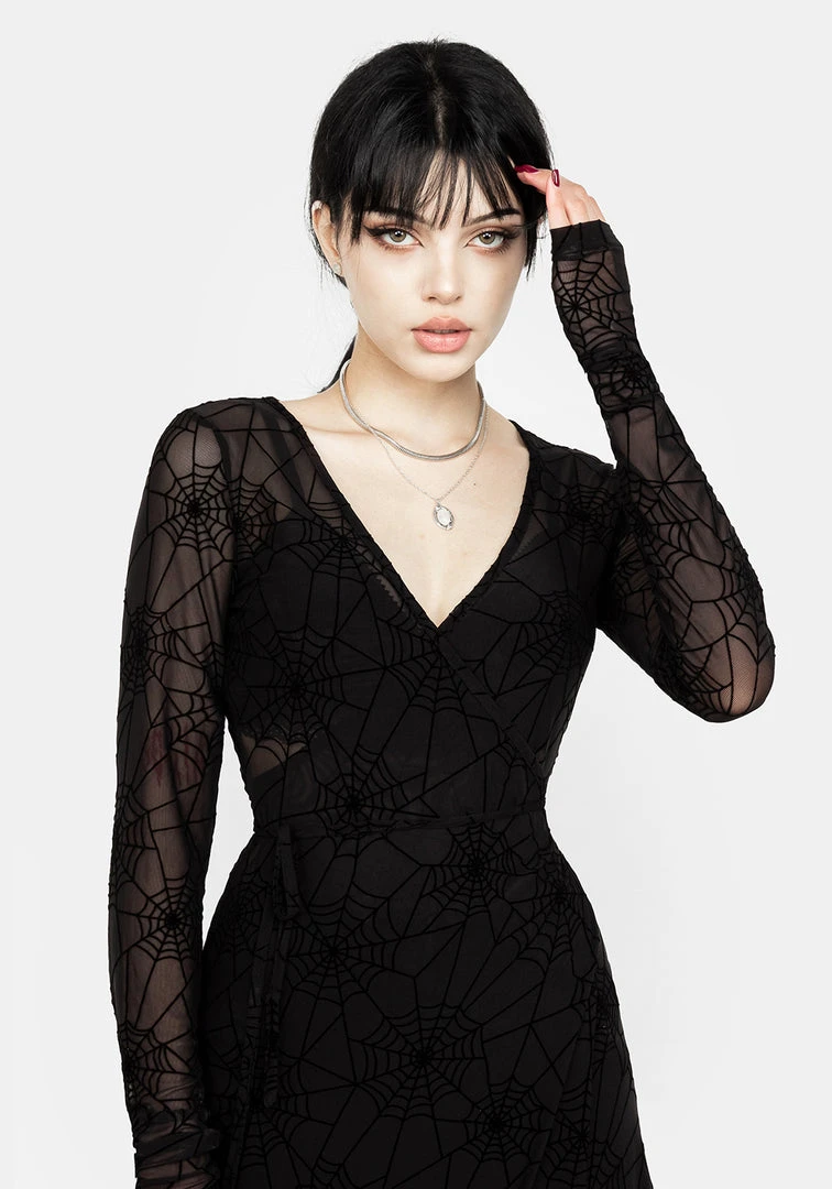 MET1 VENOM MESH WRAP DRESS Women 4 MET1 VENOM MESH WRAP DRESS Women