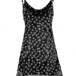 MET1 Hallow Lace Trim Slip Dress