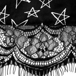 MET1 Hallow Lace Trim Slip Dress