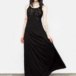 DDS1 Libertina Lace Panel Slip Dress Clothing