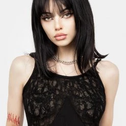 DDS1 Libertina Lace Panel Slip Dress Clothing