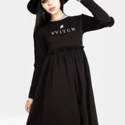 DMT1 Vvitch Ruffle Midi Skater Dress