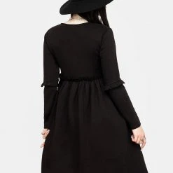DMT1 Vvitch Ruffle Midi Skater Dress