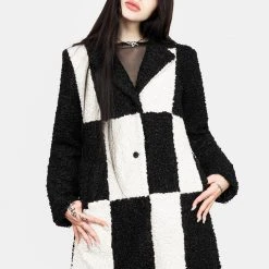 JAB1 Clothing Dreamtime Checkerboard Teddy Coat