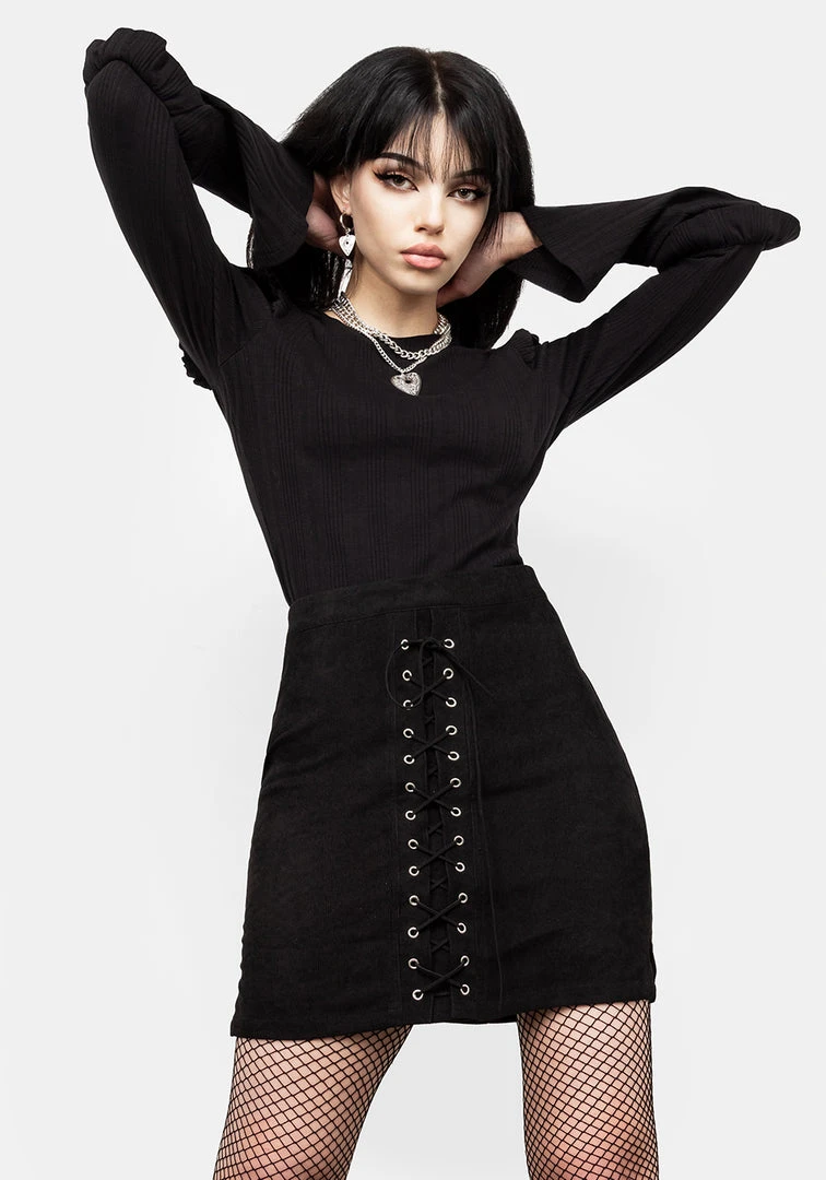 LVT1 Carmilla Lace Up Mini Skirt Clothing 3 LVT1 Carmilla Lace Up Mini Skirt Clothing