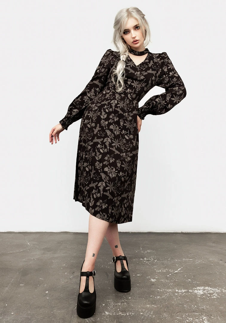 LVT1 Poisonous Plant Puff Sleeve Midi Dress 7 LVT1 Poisonous Plant Puff Sleeve Midi Dress