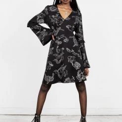 LVT1 Clothing Zodiac Flare Sleeve Mini Dress