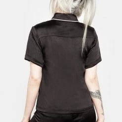 MET1 LULLABY COLLARED PYJAMA TOP