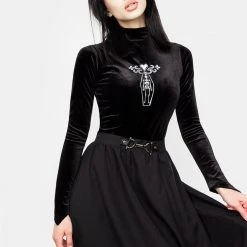 MET1 Haunted Midaxi Herringbone Skirt Women