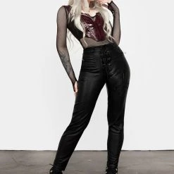 MET1 Slain Faux Leather Pants