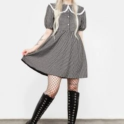 MET1 Clothing Mabel Gingham Collared Dress