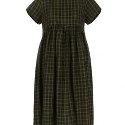 MET1 Terra Gingham Midi Smock Dress Women