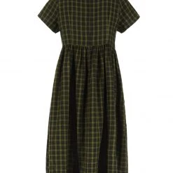 MET1 Terra Gingham Midi Smock Dress Women