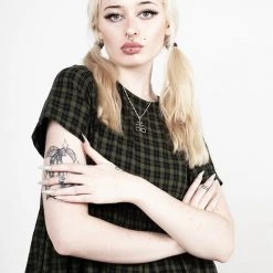 MET1 Terra Gingham Midi Smock Dress Women