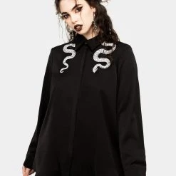 MET1 Slither Embroidered Snake Shirt