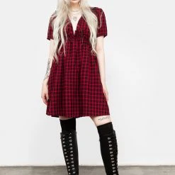 MET1 Dreadful Ruffle Smock Dress