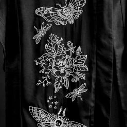 MET1 Clothing Deathmoth Embroidered Kimono