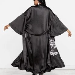 MET1 Clothing Deathmoth Embroidered Kimono