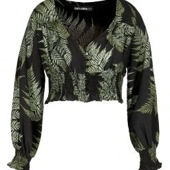 MET1 Fern Flowy Sleeve Top
