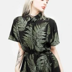 MET1 Fern Midi Shirt Dress Women
