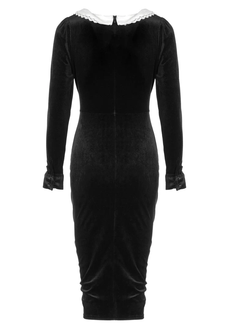 MET1 Clothing Ungoliant Lace Collar Midi Dress 10 MET1 Clothing Ungoliant Lace Collar Midi Dress