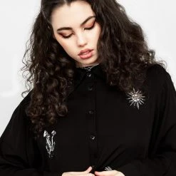 MET1 Harvest Embroidered Oversized Shirt