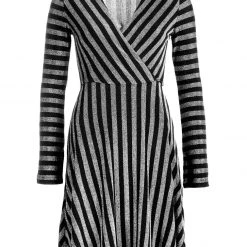 MET1 Clothing Roxy Glitter Mock Wrap Dress 14 MET1 Clothing Roxy Glitter Mock Wrap Dress