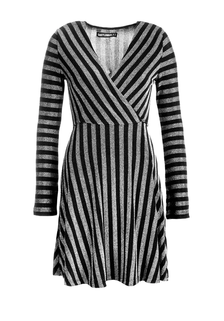 MET1 Clothing Roxy Glitter Mock Wrap Dress 7 MET1 Clothing Roxy Glitter Mock Wrap Dress