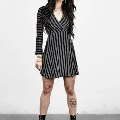 MET1 Clothing Roxy Glitter Mock Wrap Dress 13 MET1 Clothing Roxy Glitter Mock Wrap Dress