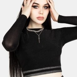 MET1 Roxy Glitter Crop Top 9 MET1 Roxy Glitter Crop Top