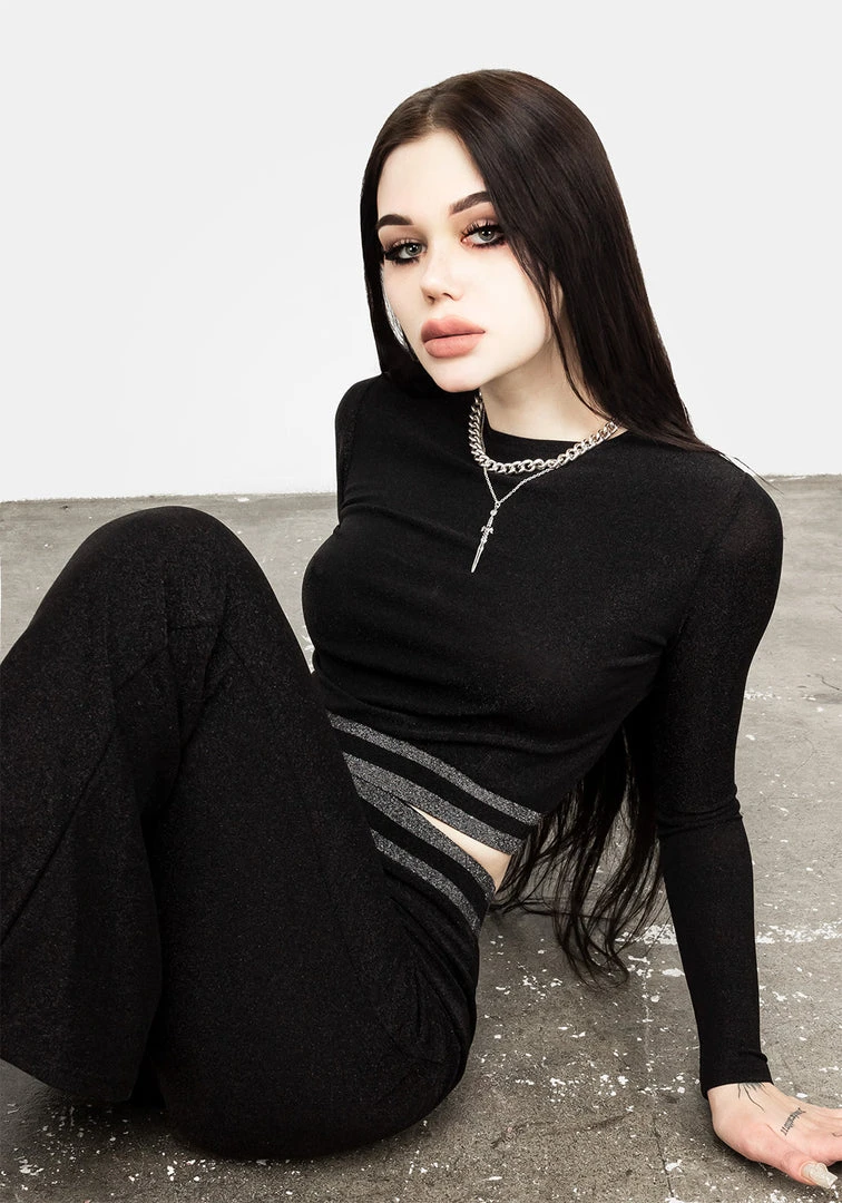 MET1 Roxy Glitter Crop Top 6 MET1 Roxy Glitter Crop Top