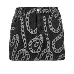 JB1 GROUNDED LOW RISE DENIM MINI SKIRT Women