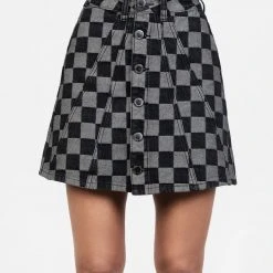 JB1 KERB A-LINE DENIM MINI SKIRT