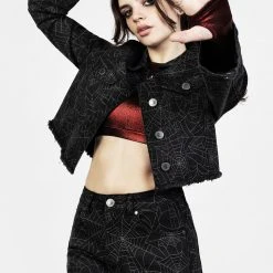 JB1 Venom Relaxed Denim Crop Jacket