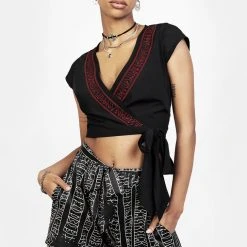 LVT1 Runes Tie Front Shorts