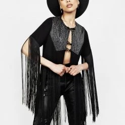 MET1 Women Sharona Fringed Bolero Jacket