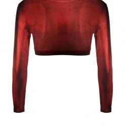 MET1 Rockclub Metallic Crop Top Women