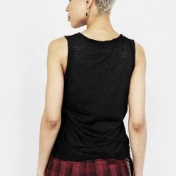 MET1 Thrashed Distressed Jersey Tank Top