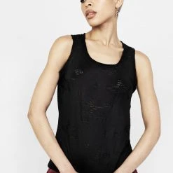 MET1 Thrashed Distressed Jersey Tank Top