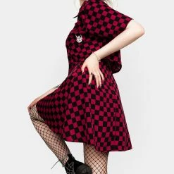 MET1 Women Arcade Mini Skater Skirt