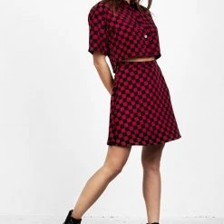 MET1 Women Arcade Mini Skater Skirt