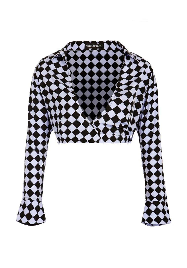 MET1 Women Discordia Collared Wrap Top 8 MET1 Women Discordia Collared Wrap Top