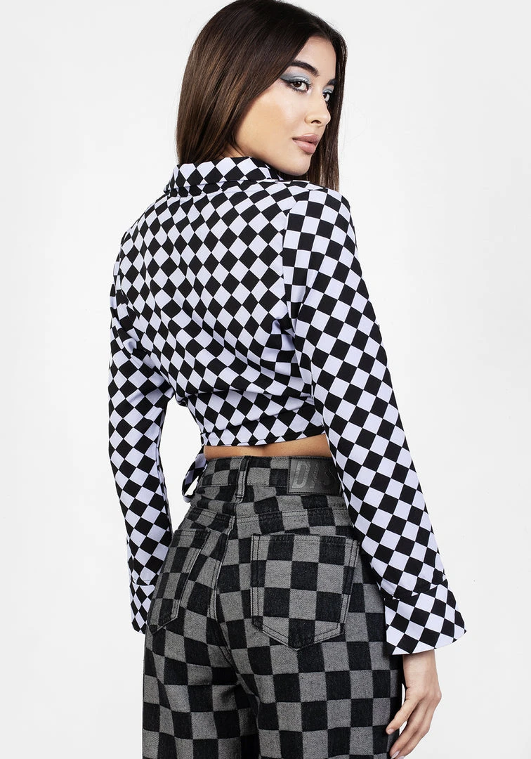 MET1 Women Discordia Collared Wrap Top 4 MET1 Women Discordia Collared Wrap Top