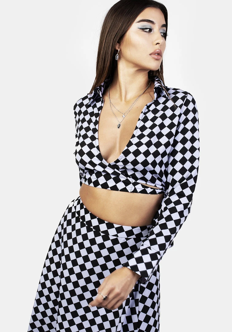 MET1 Women Discordia Collared Wrap Top 3 MET1 Women Discordia Collared Wrap Top