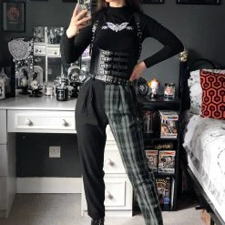 LVT1 Checkmate High Waist Tapered Trousers