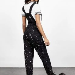 DEN1 CELESTIAL EMBROIDERED DUNGAREES