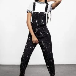 DEN1 CELESTIAL EMBROIDERED DUNGAREES