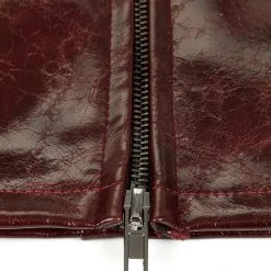 CHI1 Clothing HELLRAISA FAUX LEATHER A-LINE SKIRT VENOM RED